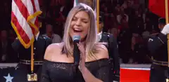Fergie singing the national anthem
