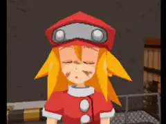 Misty blushing and looking embarrassed