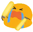 Crying emoji with corn cobs