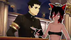 Ryunosuke points at catgirl
