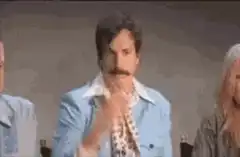 Ron Burgundy clapping