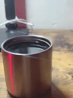 steam rising from hot drink