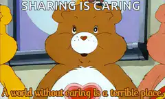 Care Bear sharing is caring