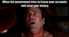 When the government freezes your accounts Bitcoin
