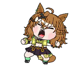 Chibi fox girl screaming