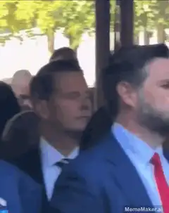 Donald Trump shushing and pointing