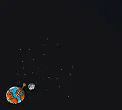 Stack of Satellites Launching from Earth