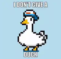 I Don't Give A Duck Pixel Art