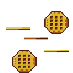 pixel art waffles and sticks