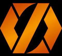 Orange hexagonal logo animation