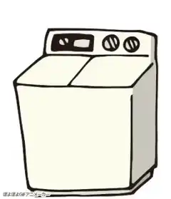 cartoon twin tub washing machine