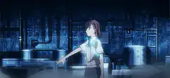 anime girl shoots lightning from hand