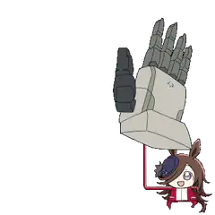 Anime girl with robotic arm