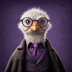 Gentleman bird with glasses
