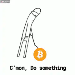 Bitcoin stick figure impaled