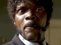 Samuel L. Jackson wide eyes shock
