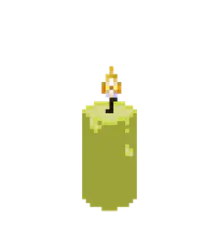 pixel art candle blows out
