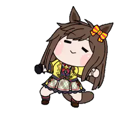 Chibi horse girl dancing