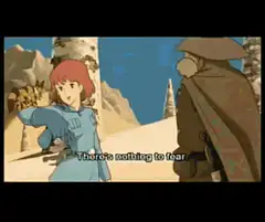Nausicaä calms the Ohmu