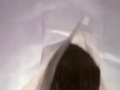 T-Rex wearing a wedding veil