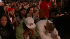 Drake and Cardi B fist bump