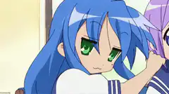 Konata winking and giving a thumbs up