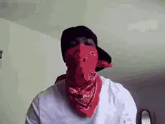Person in red bandana dancing