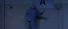 Dr. Evil moonwalks in spotlight