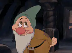 Happy Bashful the dwarf
