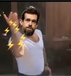 Jack Dorsey lightning hand
