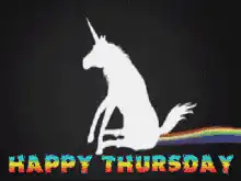 Unicorn farting a rainbow