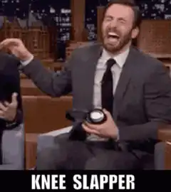 Chris Pratt laughing knee slapper
