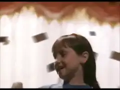 Girl dancing with confetti