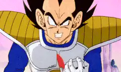 Vegeta clenching fist with energy