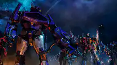 Megatron raises his fusion cannon