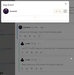 Zap Event loading spinner