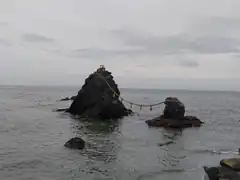 Ise Jingu sacred rock in the sea