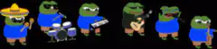 Pepe Frog Band Playing Music
