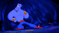Genie says Excuse me