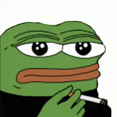 Pepe smoking a cigarette