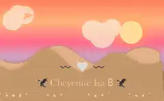 Desert mirage quote with birds