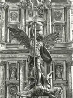 Animated Statue of Archangel Michael