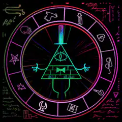 Bill Cipher zodiac wheel animation