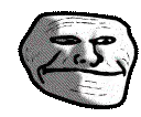 Trollface smirking then grinning