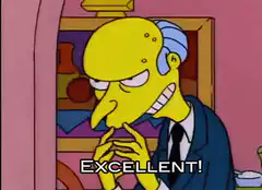 Mr. Burns says excellent