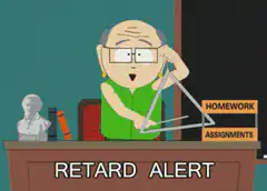 Mr. Mackey Retard Alert Triangle