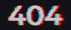 Glitchy 404 Error Text