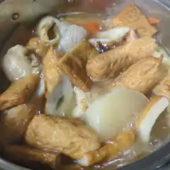 simmering oden stew in pot