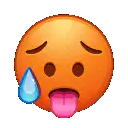 Hot and tired emoji
