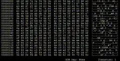 ASCII art ray tracing animation